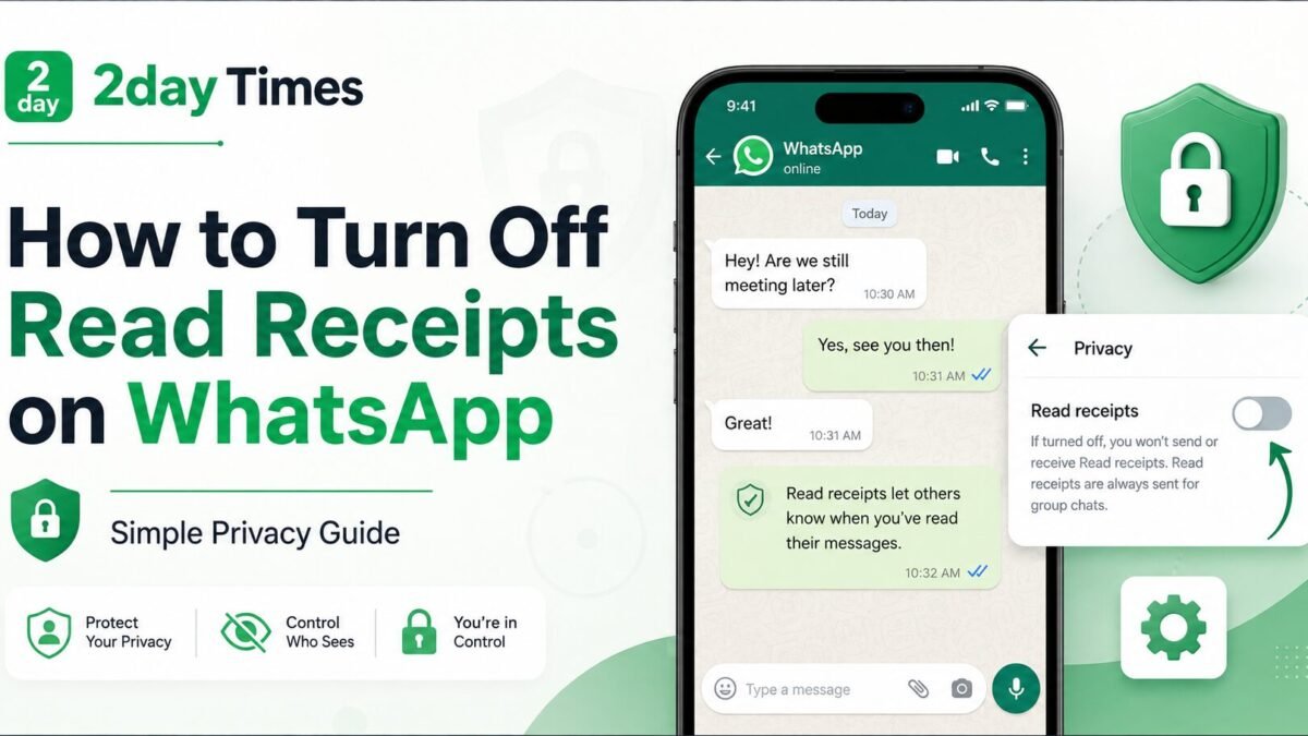 WhatsApp privacy settings showing how to turn off read receipts