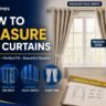 Tape measure beside a window showing how to measure for curtains correctly