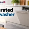 Integrated dishwasher fitted behind modern UK kitchen cabinetry